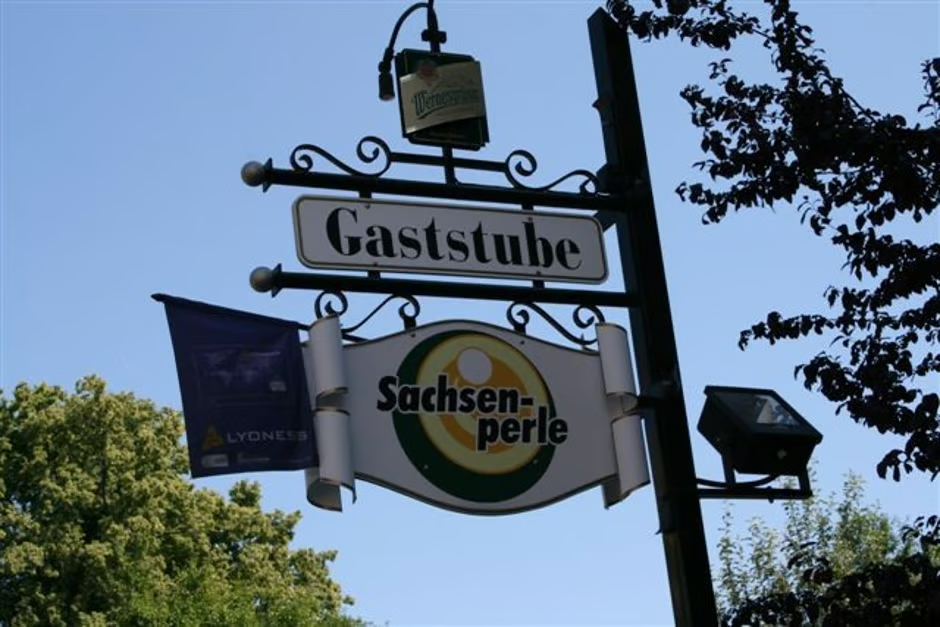 Sachsenperle Gaststube Schild